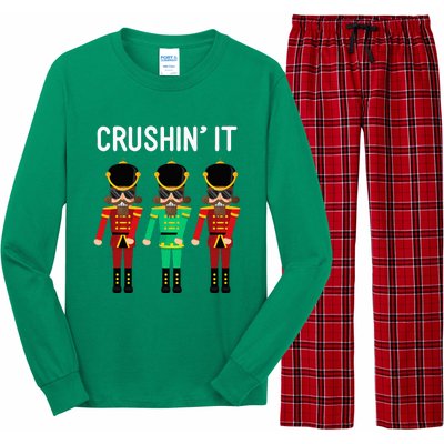 Crushin It Flossing Nutcracker Christmas Dance Long Sleeve Pajama Set