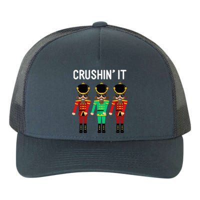 Crushin It Flossing Nutcracker Christmas Dance Yupoong Adult 5-Panel Trucker Hat