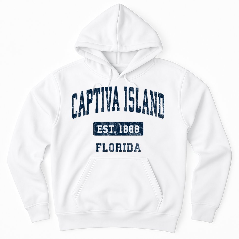 Captiva Island Florida Fl Vintage Sports Established Hoodie