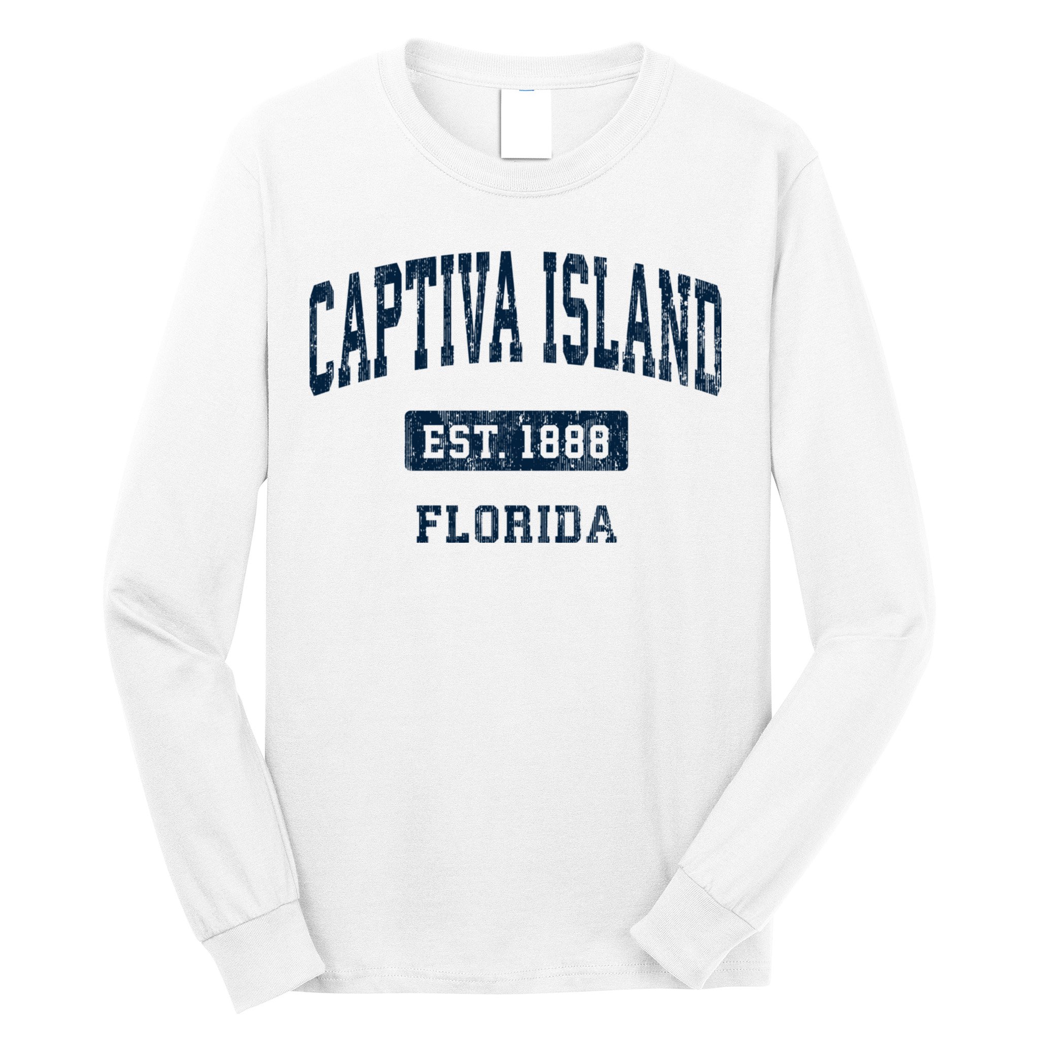 Captiva Island Florida Fl Vintage Sports Established Long Sleeve Shirt