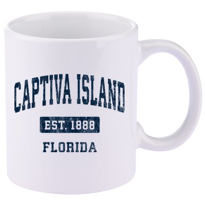 Captiva Island Florida Fl Vintage Sports Established 11oz C Handle Ceramic Mug
