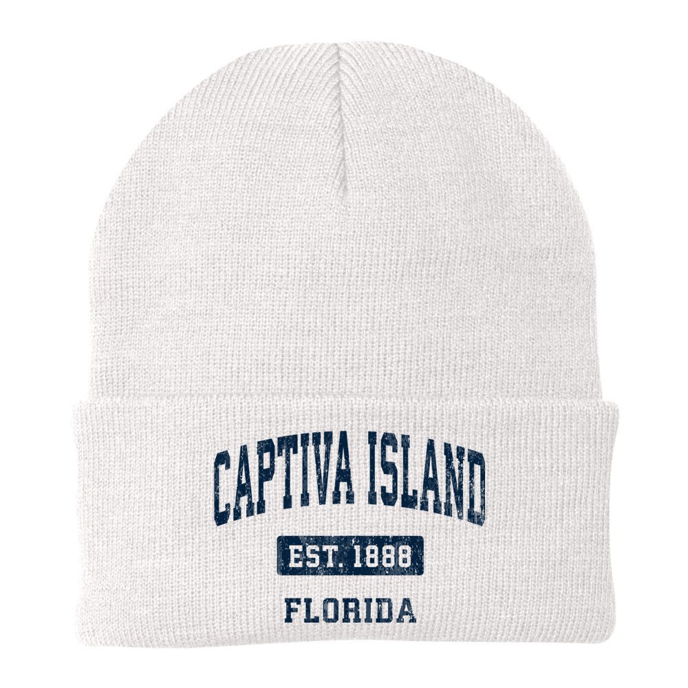 Captiva Island Florida Fl Vintage Sports Established Beanie