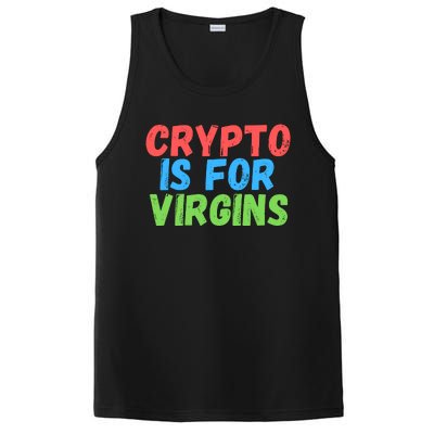 Crypto Is For Virgins, Funny Crypto, NFT, Cryptocurrency Meme PosiCharge Competitor Tank