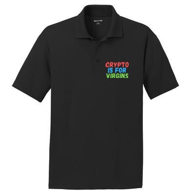 Crypto Is For Virgins, Funny Crypto, NFT, Cryptocurrency Meme PosiCharge RacerMesh Polo