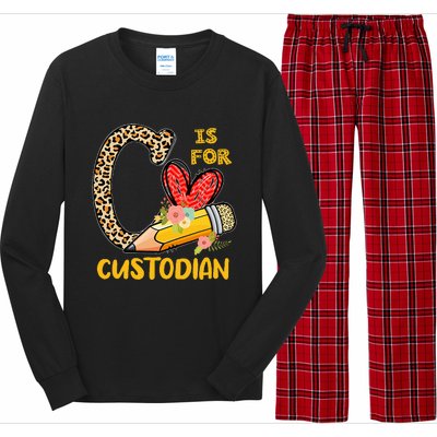 C Is For Custodian Appreciation Long Sleeve Pajama Set