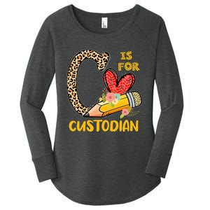 C Is For Custodian Appreciation Women's Perfect Tri Tunic Long Sleeve Shirt