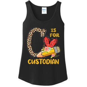 C Is For Custodian Appreciation Ladies Essential Tank