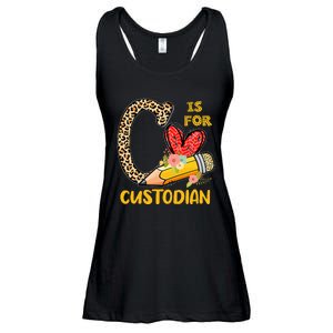 C Is For Custodian Appreciation Ladies Essential Flowy Tank