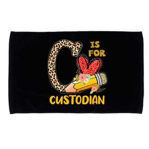 C Is For Custodian Appreciation Microfiber Hand Towel