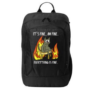 Cat ItS Fine IM Fine Everything Is Fine City Backpack