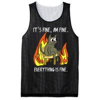 Cat ItS Fine IM Fine Everything Is Fine Mesh Reversible Basketball Jersey Tank