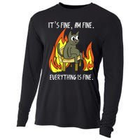 Cat ItS Fine IM Fine Everything Is Fine Cooling Performance Long Sleeve Crew