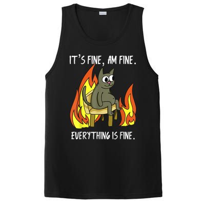 Cat ItS Fine IM Fine Everything Is Fine PosiCharge Competitor Tank