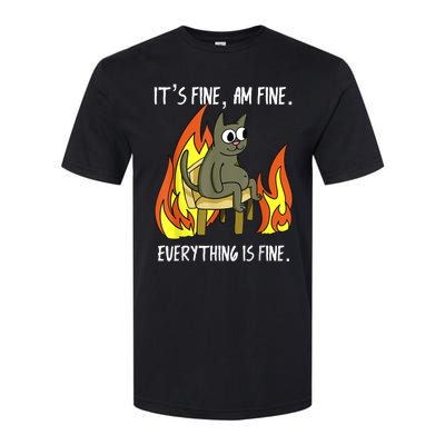 Cat ItS Fine IM Fine Everything Is Fine Softstyle CVC T-Shirt