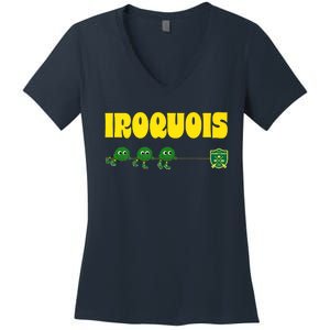 CEL Iroquois Fuzzy Tug Of War Premium Women's V-Neck T-Shirt