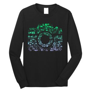 Camera Iconography For Photographer Photography Long Sleeve Shirt