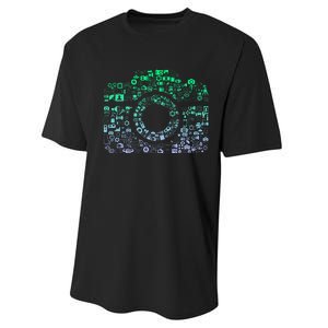 Camera Iconography For Photographer Photography Performance Sprint T-Shirt