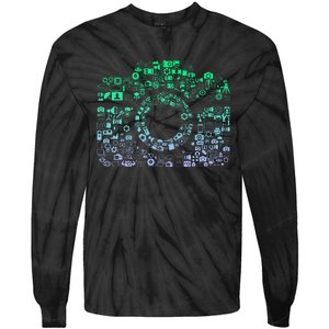 Camera Iconography For Photographer Photography Tie-Dye Long Sleeve Shirt