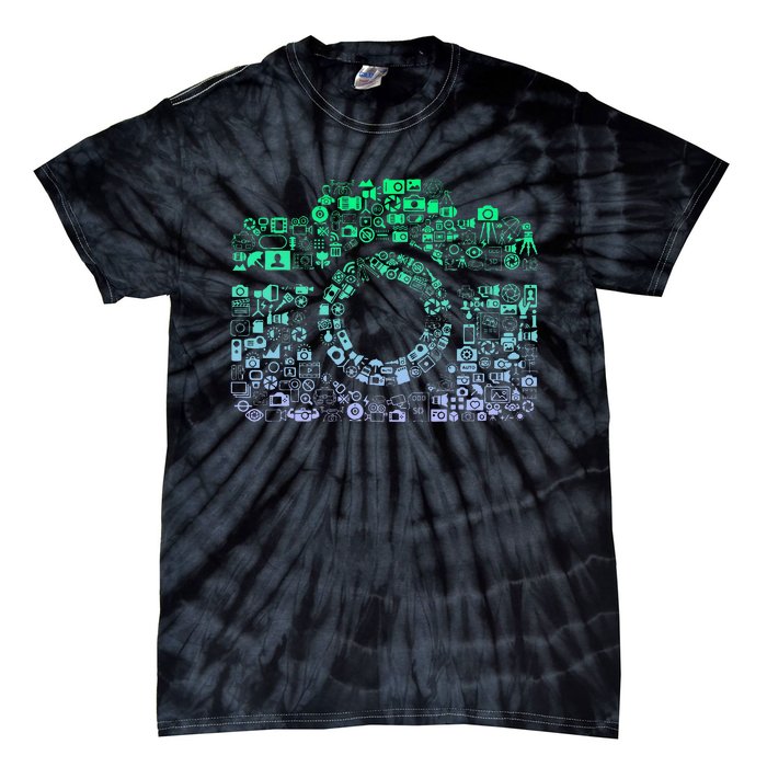 Camera Iconography For Photographer Photography Tie-Dye T-Shirt