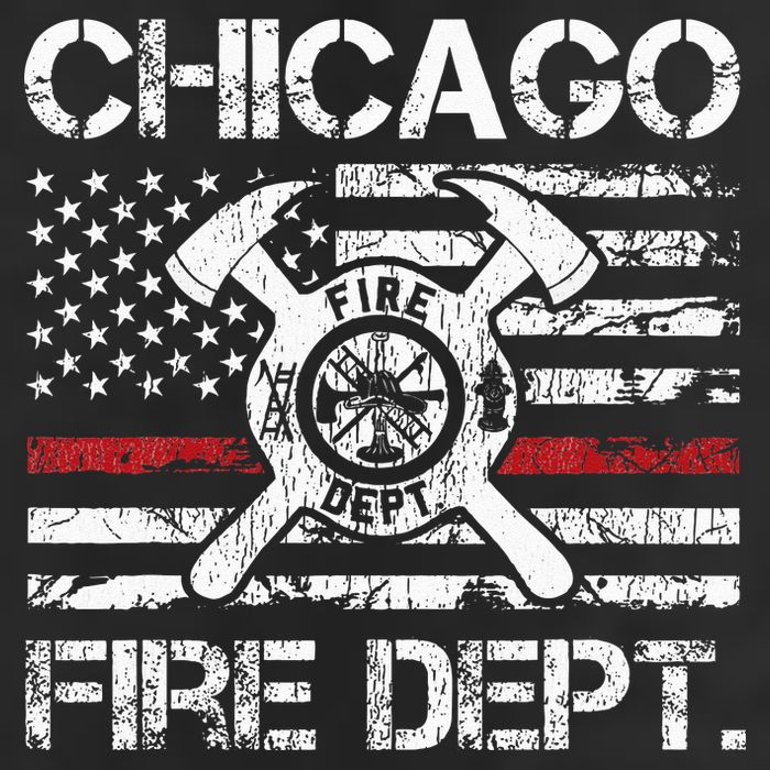 Chicago Illinois Fire Department Thin Red Line Fireman Adult Drive Performance Visor