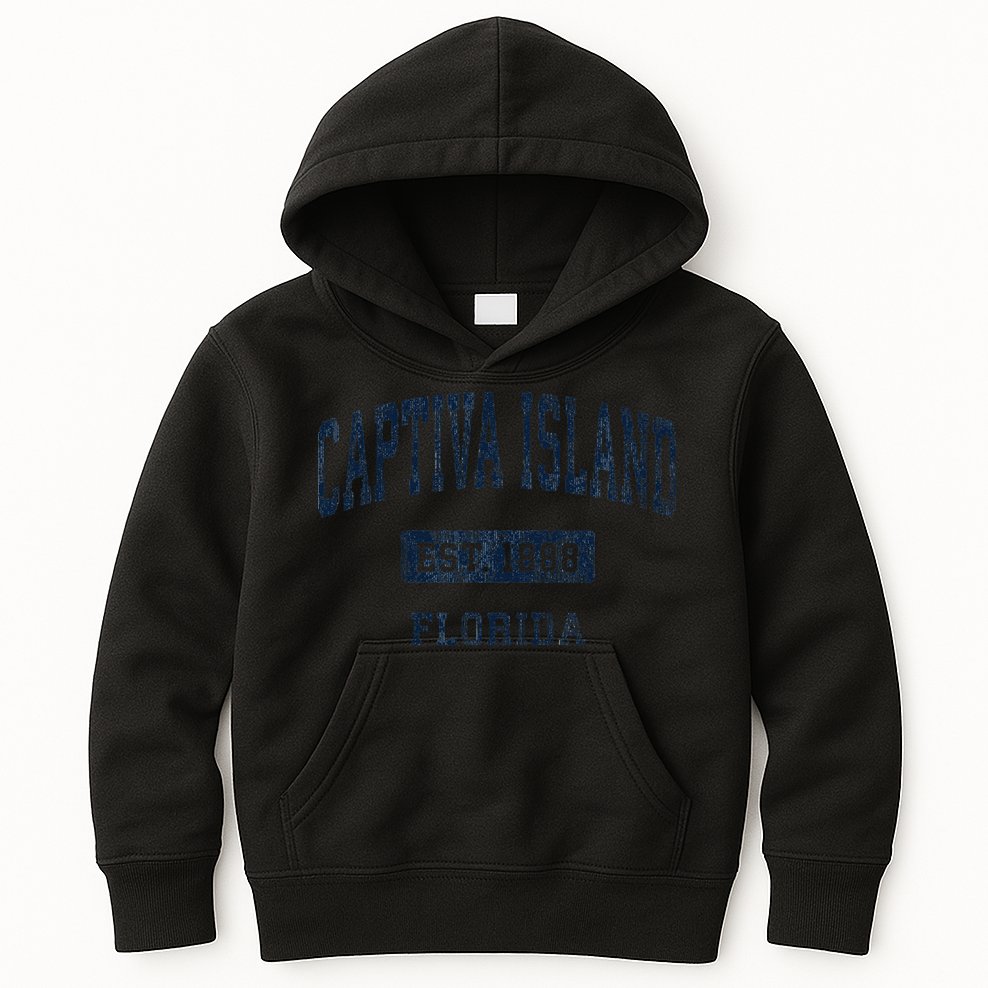 Captiva Island Florida Fl Vintage Established De Kids Hoodie