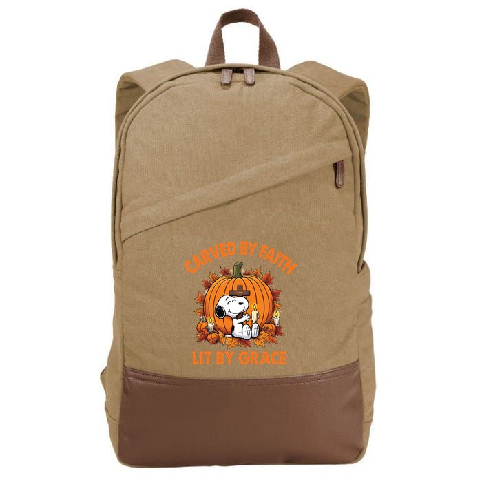 Carving In Faith Lighting With Grace Cotton Canvas Backpack