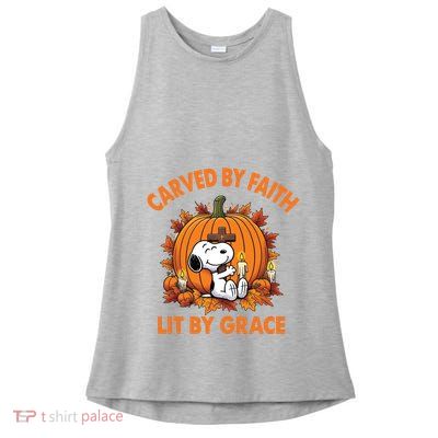 Carving In Faith Lighting With Grace Ladies PosiCharge Tri-Blend Wicking Tank