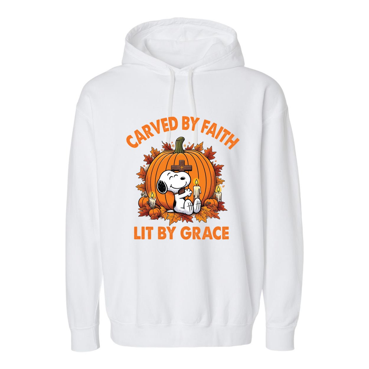 Carving In Faith Lighting With Grace Garment-Dyed Fleece Hoodie
