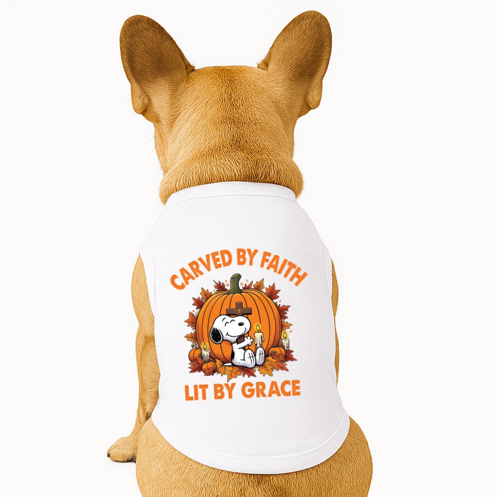 Carving In Faith Lighting With Grace Doggie Tank