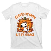 Carving In Faith Lighting With Grace T-Shirt