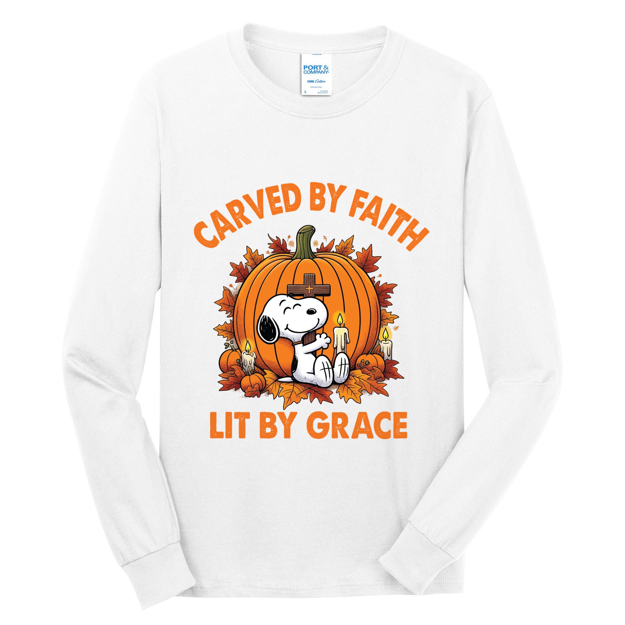 Carving In Faith Lighting With Grace Tall Long Sleeve T-Shirt