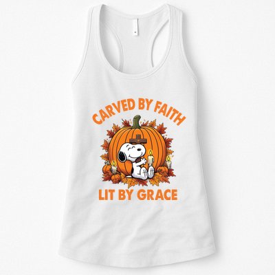 Carving In Faith Lighting With Grace Womens Tank Top