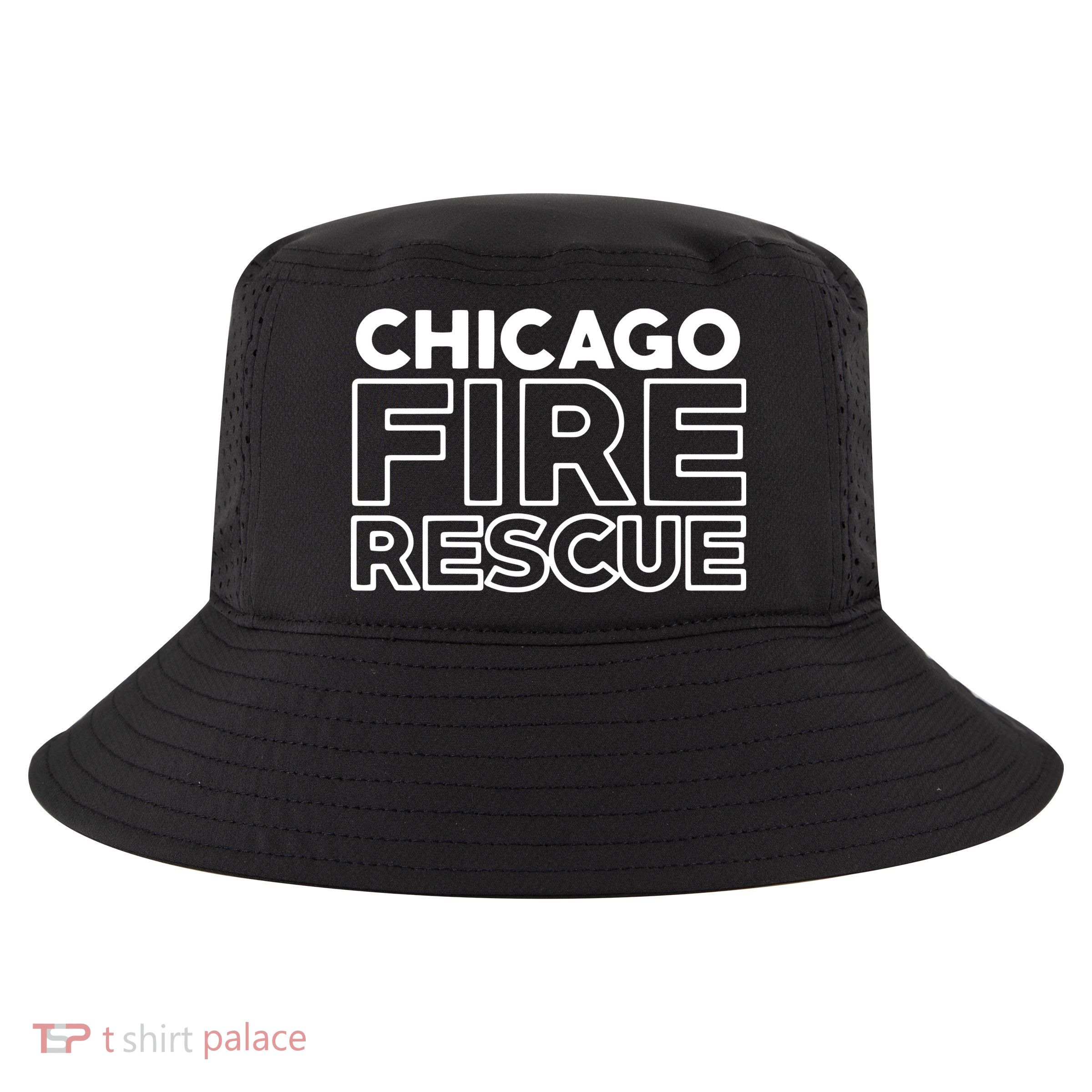 Chicago Illinois Fire Rescue Department Firefighters Firemen Cool Comfort Performance Bucket Hat