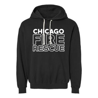 Chicago Illinois Fire Rescue Department Firefighters Firemen Garment-Dyed Fleece Hoodie
