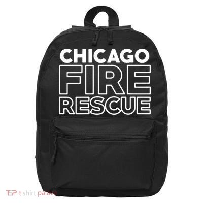 Chicago Illinois Fire Rescue Department Firefighters Firemen 16 in Basic Backpack