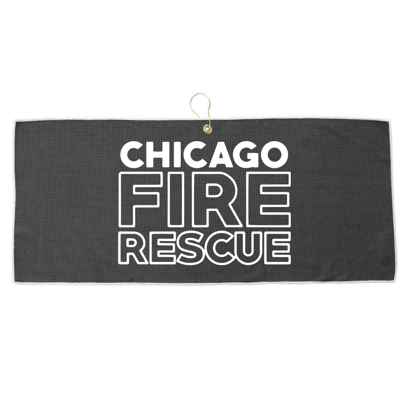 Chicago Illinois Fire Rescue Department Firefighters Firemen Large Microfiber Waffle Golf Towel