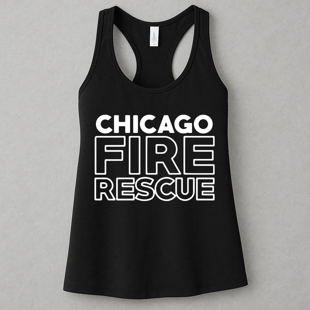 Chicago Illinois Fire Rescue Department Firefighters Firemen Womens Tank Top