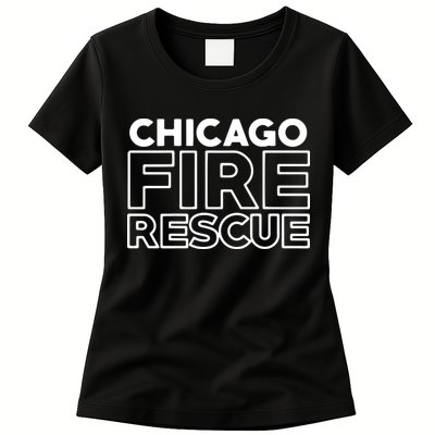 Chicago Illinois Fire Rescue Department Firefighters Firemen Womens T-Shirt