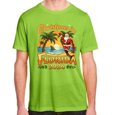 Christmas In Florida 2024 Family Vacation Adult ChromaSoft Performance T-Shirt