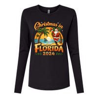 Christmas In Florida 2024 Family Vacation Womens Cotton Relaxed Long Sleeve T-Shirt