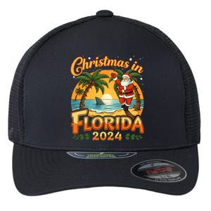 Christmas In Florida 2024 Family Vacation Flexfit Unipanel Trucker Cap