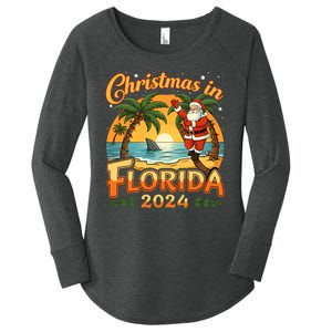 Christmas In Florida 2024 Family Vacation Women's Perfect Tri Tunic Long Sleeve Shirt