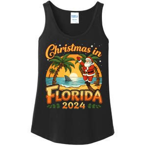 Christmas In Florida 2024 Family Vacation Ladies Essential Tank