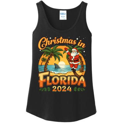 Christmas In Florida 2024 Family Vacation Ladies Essential Tank