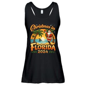 Christmas In Florida 2024 Family Vacation Ladies Essential Flowy Tank