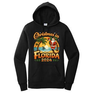 Christmas In Florida 2024 Family Vacation Women's Pullover Hoodie