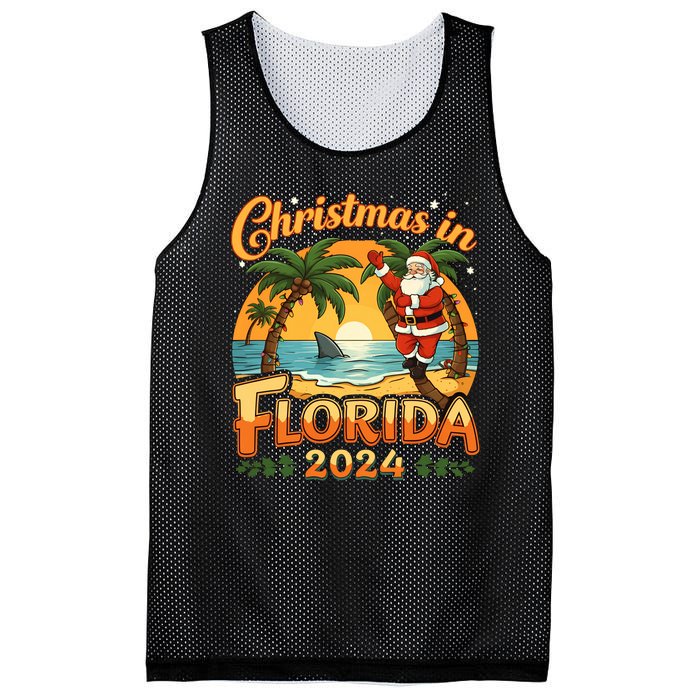 Christmas In Florida 2024 Family Vacation Mesh Reversible Basketball Jersey Tank