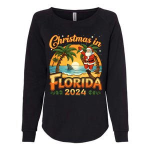 Christmas In Florida 2024 Family Vacation Womens California Wash Sweatshirt