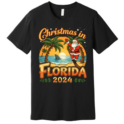 Christmas In Florida 2024 Family Vacation Premium T-Shirt