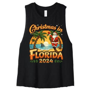 Christmas In Florida 2024 Family Vacation Women's Racerback Cropped Tank